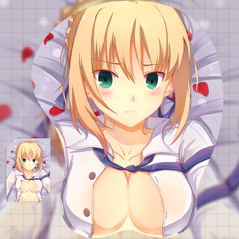 Fate Saber figura 3d Chica de Anime Gel suave Gaming Mouse Pad Mousepad reposamuñecas 6065 regalos hombre adulto juguete ► Foto 1/1