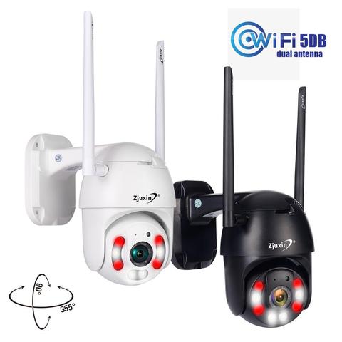 Zjuxin-cámara IP PTZ WiFi HD1080P inalámbrica con cable, PTZ, cámara de seguridad CCTV para exteriores, doble luz, detección humana, cámara AI en la nube ► Foto 1/6