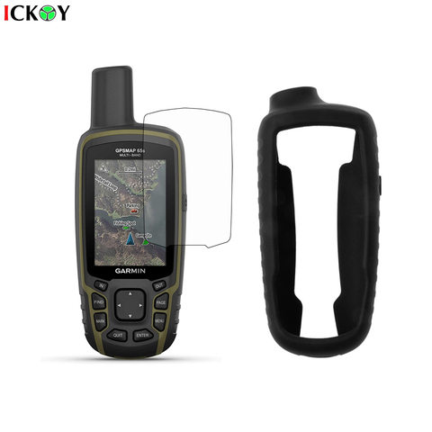 Funda protectora de silicona + película protectora de pantalla para senderismo GPS portátil Garmin GPSMap 65 65S 65ST 64S 64ST ► Foto 1/6