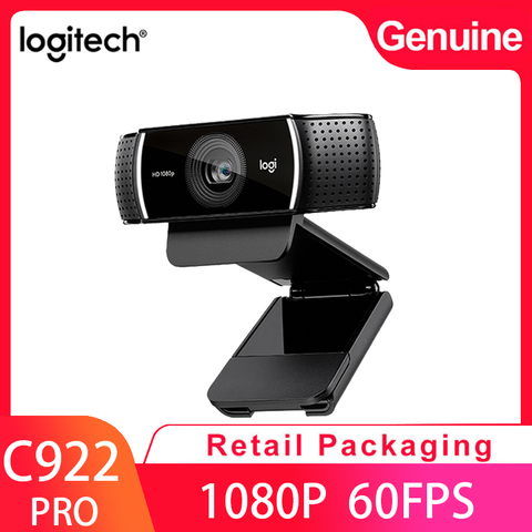 Logitech-cámara Web C922 Pro Original, 1080P, 30fps, Full HD, micrófono incorporado con trípode para grabación en Streaming ► Foto 1/6