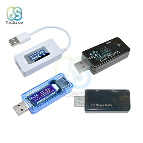 Probador de capacidad de cargador de corriente LCD USB, Detector de carga USB, medidor de potencia, voltímetro, amperímetro, probador de batería móvil ► Foto 1/6