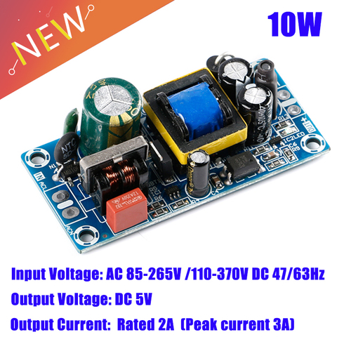 Módulo convertidor de AC-DC de 10W, CA de 110V, 220V, 120v, 230v a 5V, 2A, 3A, CC, fuente de alimentación conmutada, placa de potencia de baja ondulación ► Foto 1/5