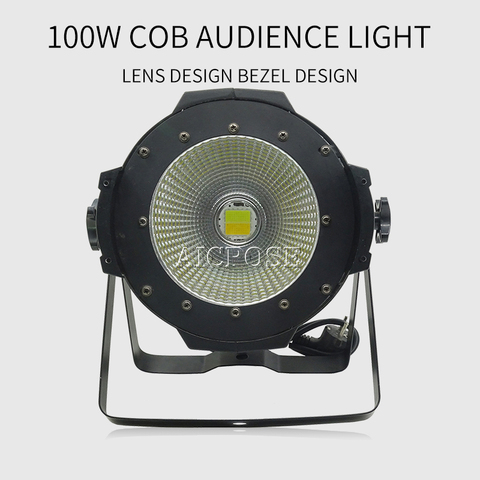 LED Par COB luz 100W de alta potencia de aluminio DJ DMX Led haz de luz estroboscópica efecto iluminación de escenario, blanco frío y blanco cálido ► Foto 1/6