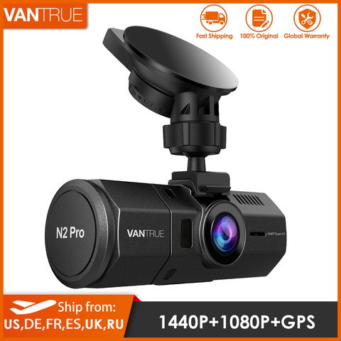 Vantrue N2 Pro Dual cámara de salpicadero HD 1080P HD para coche grabador de vídeo DVR cámara de salpicadero era 1440P visión nocturna GPS WDR aparcamiento modo Dashcam ► Foto 1/6