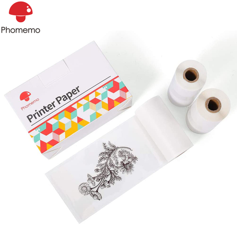 Phoemo-papel térmico transparente autoadhesivo para impresora phoemo M02/M02S, papel para etiquetas adhesivo para código de etiqueta ► Foto 1/6