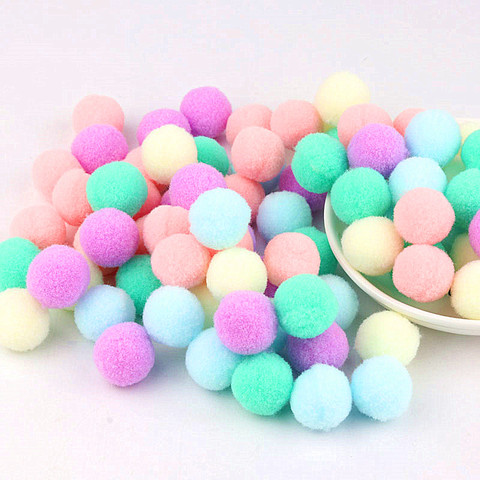 Pompones de colores variados para niños, 8/10/15/20/25/30mm, esponjoso, suave, de felpa, Bola de Pompones, artesanal, costura, artesanal, juguete, decoración de boda ► Foto 1/6