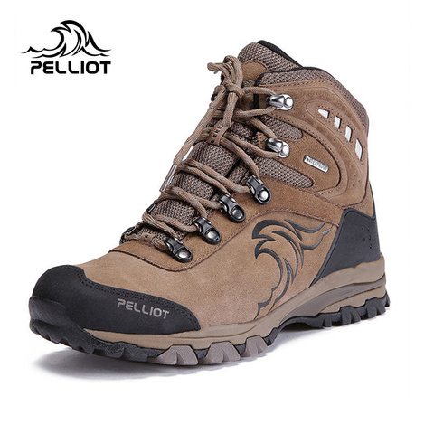 Peliot-Botas de nieve impermeables de cuero para hombre, zapatos de senderismo, calzado de caza, para invierno ► Foto 1/6