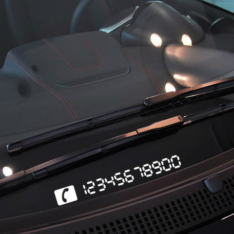 Aliauto reflectante tarjeta de aparcamiento temporal suministros esenciales para el coche placas de número de teléfono para VW Golf Skoda Ford Focus Peugeot Toyota ► Foto 1/3