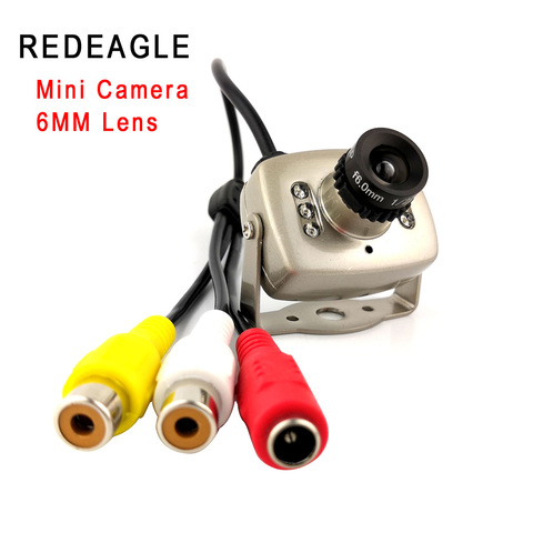 REDEAGLE 600TVL CMOS analógica de la cámara Mini cámara de seguridad cámara de videovigilancia 6 uds 940nm IR día y noche pequeña AV cámaras ► Foto 1/5