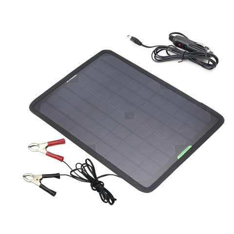 ALLPOWERS Panel Solar cargador de coche Solar 10 W 12 V coche mantenedor de la batería cargador para batería de 12 V de vehículo barco de la motocicleta ► Foto 1/6