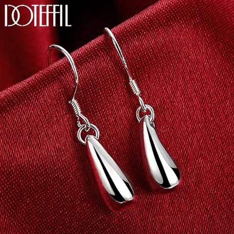 DOTEFFIL-pendientes de gota de agua para mujer, de Plata de Ley 925, gota de agua, para boda, compromiso, fiesta, joyería con encanto ► Foto 1/6