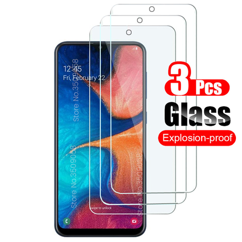 3 piezas de vidrio protector para Samsung Galaxy A02S A12 A42 A71 A51 A31 A21s A11 A01 M01 Core M11 M21 M31 s M51 protectores de pantalla película ► Foto 1/6