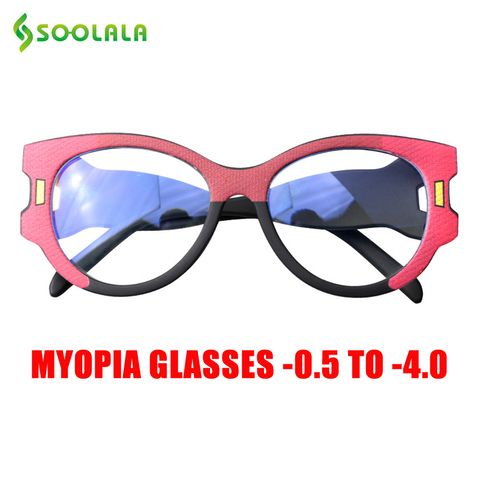 SOOLALA de Anti-Luz Azul gafas miopía con prescripción las mujeres computadora marcos ópticos gafas menos gafas-1,0 a-4,0 ► Foto 1/6