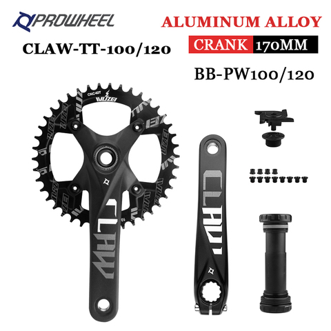 Prowheel-piñón de manivela para bicicleta de nieve, 170mm, BB100/120mm, 32T/34T/36T/38T/40T/42T, 104BCD, cadena estrecha y ancha ► Foto 1/6