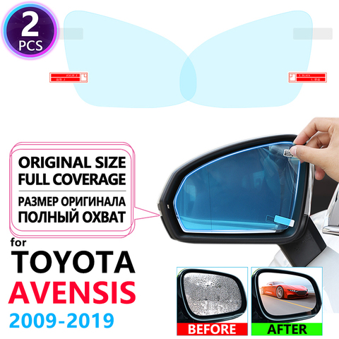 Espejo retrovisor con película antiniebla para Toyota Avensis, accesorios de limpieza de coche, protección completa a prueba de lluvia, T270, T27, 2009 ~ 2022 ► Foto 1/6