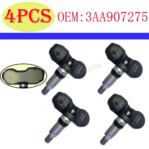 Sensor de presión de neumáticos para 2007-2015 Volkswagen Tiguan Passat CC 433MHz TPMS sistema de supervisión de presión de neumáticos 3AA907275 3AA907275B ► Foto 1/4