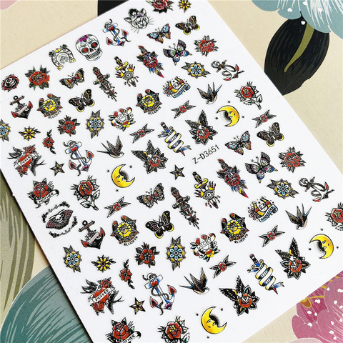 Calcomanía adhesiva para uñas serie Z-D3651, calcomanía adhesiva para uñas con forma de flor, animal en 3D, para decoración de uñas artísticas ► Foto 1/6