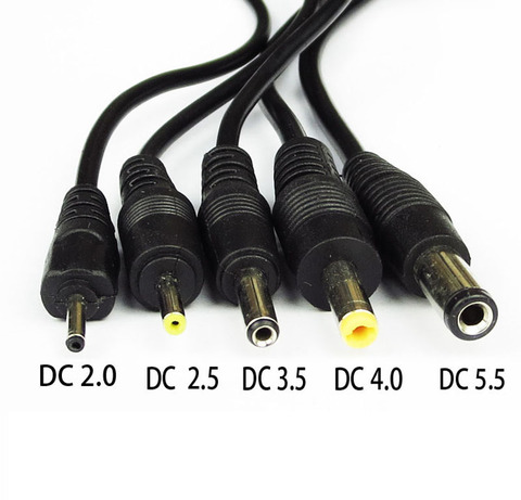 USB a DC Cable de alimentación USB Jack DC 2,0*0,6mm 2,5*0,7mm 3,5*1,35mm 4,0*1,7mm 5,5*2,1mm DC 5V conector de barril USB conector de Cable de alimentación ► Foto 1/6