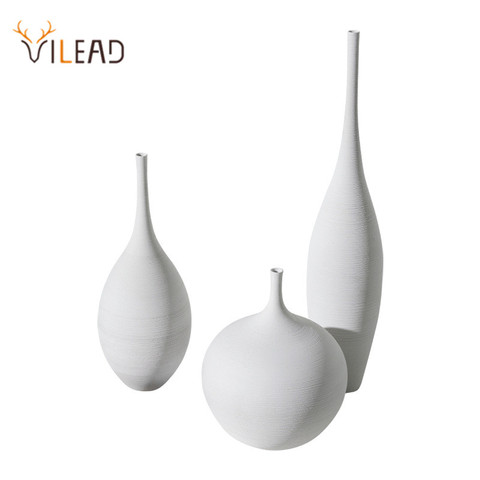 VILEAD-jarrón de porcelana Zen moderno, maceta de cerámica para decoración del hogar, sala de estar, oficina, decoración nórdica, adornos artesanales ► Foto 1/1