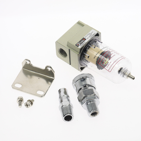 Compresor de aire comprimido de AF2000-02, trampa de filtro de agua y humedad en línea, Accesorios Neumáticos de 1/4 