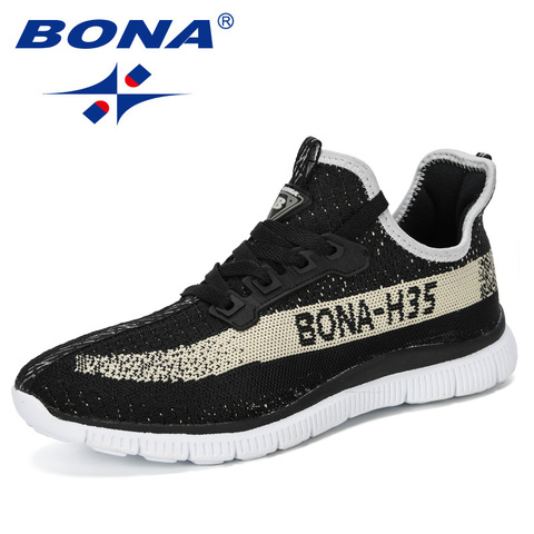 BONA-zapatillas de deporte antideslizantes para hombre, zapatos vulcanizados informales, transpirables, de malla de aire, resistentes al desgaste, Tenis masculinos, 2022 ► Foto 1/6