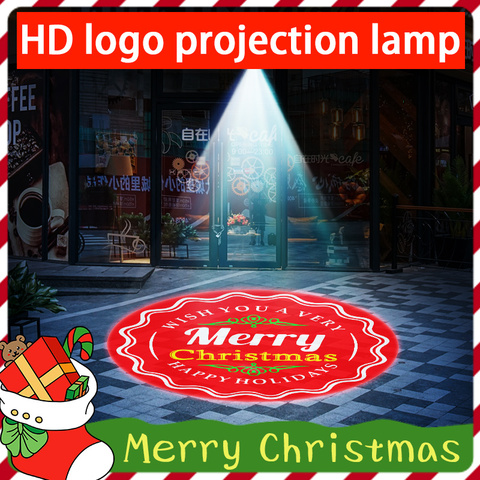 Proyector de Logo de imagen rotativa impermeable para exteriores, proyector Led personalizado con Logo para publicidad en Hd ► Foto 1/6
