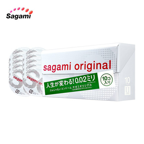 Sagami-preservativos finos para hombres, preservativo hecha de forma Original, en Japón, 0,02, no se usa, polímero, sexo, 10 Uds. ► Foto 1/6