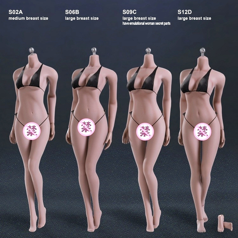 Figura de cuerpo de Color Suntan S09C /S12D/S06B/S02A 1/6, cuerpo de figura súper Flexible sin costuras con cabeza de acero inoxidable para mujer ► Foto 1/6