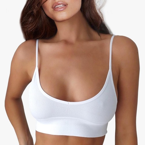 Sujetador con espalda descubierta y espalda descubierta para mujer, Bralette Sexy, sin costuras, cómodo, ropa interior sin aros, push up ► Foto 1/6