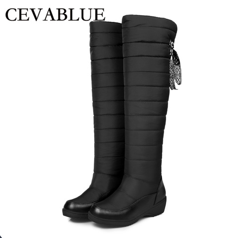 Botas de nieve hasta la rodilla para mujer, calzado antideslizante e impermeable, de algodón, cálido, de terciopelo, HX-82 ► Foto 1/6