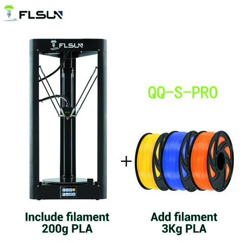FLSUN-QQ-S-PRO de impresora 3D, interruptor de nivelación automática de alta velocidad, tamaño de impresión grande, kossel Delta, pantalla táctil ► Foto 1/6