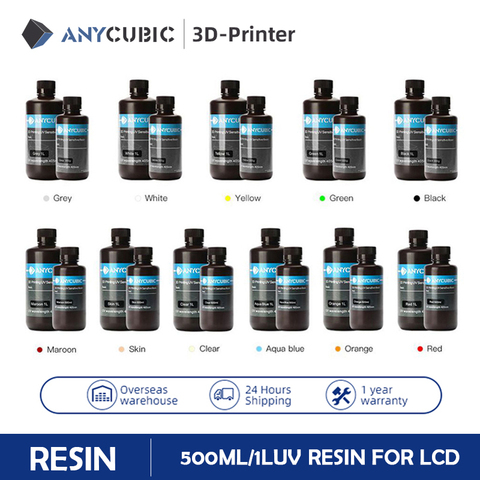 ANYCUBIC-resina Universal para impresora 3D, resina de curado rápido SLA UV para impresión LCD 3D, 500 ml/1L, 405nm ► Foto 1/6