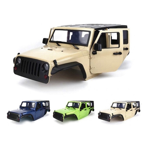 Juego de carcasa de plástico duro para JEEP Wrangler, escala 1:10, 313mm, para 1/10 RC Crawler Cherokee Axial SCX10 y SCX10 II 90046 90047 ► Foto 1/6