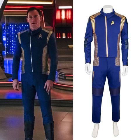 Disfraz de Star Trek Lorca para hombres y adultos, traje de Cosplay, chaqueta, pantalones, uniforme de capitán Lorca, disfraces de Halloween ► Foto 1/6