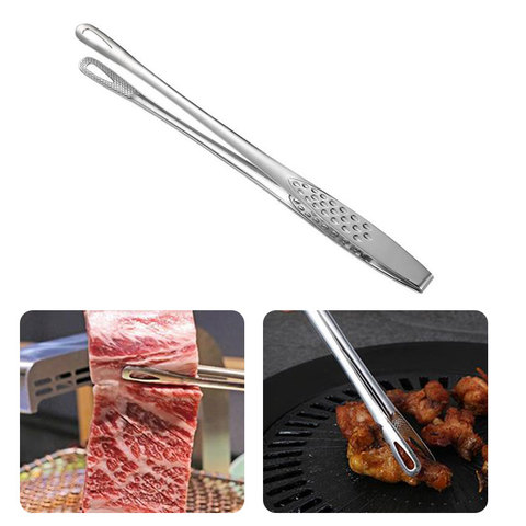 Pinzas para alimentos de acero inoxidable, pinzas para barbacoa de estilo japonés, accesorios de cocina, 1 Uds. ► Foto 1/6