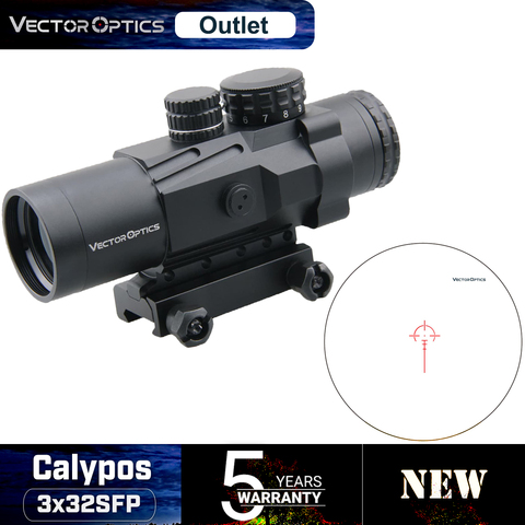 Vector Optics-mira telescópica para Rifle, mira telescópica de prisma de 3x 32sfp, 11 niveles, iluminación roja, mira óptica táctica de 1/2MOA ► Foto 1/6