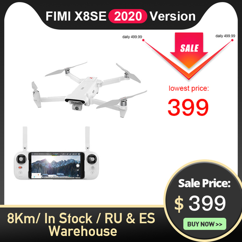 FIMI-Dron X8SE con cámara 8KM FPV, cardán de 3 ejes, 4K, HDR, vídeo, GPS, 35 minutos de tiempo de vuelo, RC, Quadcopter, RTF, 1 Batería, 2022 ► Foto 1/6