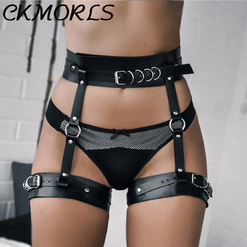 CKMORLS-Bondage gótico para mujer, Bondage para adultos, herramientas sexuales eróticas para mujeres, juegos para parejas, Liga gótica Pastel, lencería Bondage ► Foto 1/6