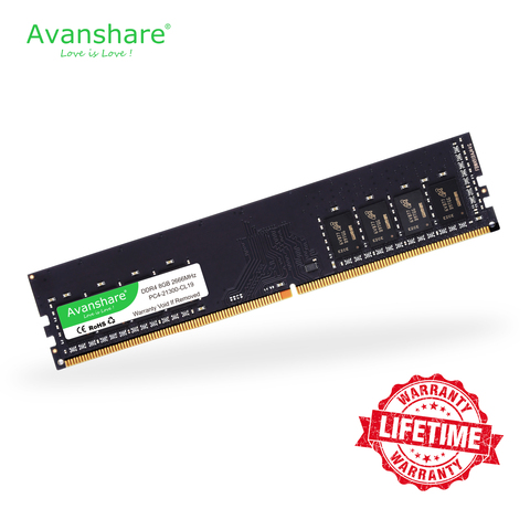 Avanshare-memoria Ram DDR4 de 4GB, 8GB, 16GB, 2666 MHz, 2400 Pines, garantía de por vida, alta velocidad de rendimiento, compatible con Intel y AMD ► Foto 1/6