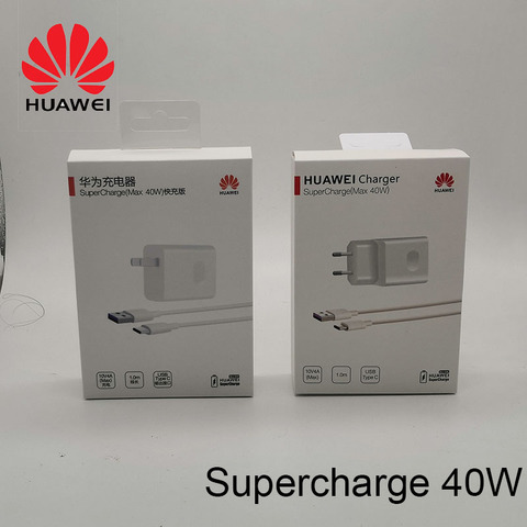 Original Huawei sobrecargar cargador para Huawei Mate 20 pro RS P20 P30 pro super de carga de 10V 4A 40W Honor 20 magia 2 20 v30 ► Foto 1/6