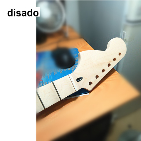 Disado 22 trastes, cabezal inverso grande, cuello de guitarra eléctrica de Arce, diapasón de festón de arce, Sin pintura piezas accesorios para guitarra ► Foto 1/6