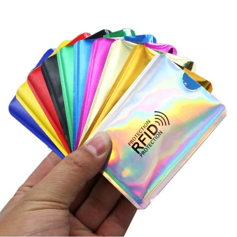 Funda protectora de aluminio para tarjetas bancarias, tarjetero para tarjetas bancarias, protección de Metal para tarjetas de crédito, 5 uds. ► Foto 1/6