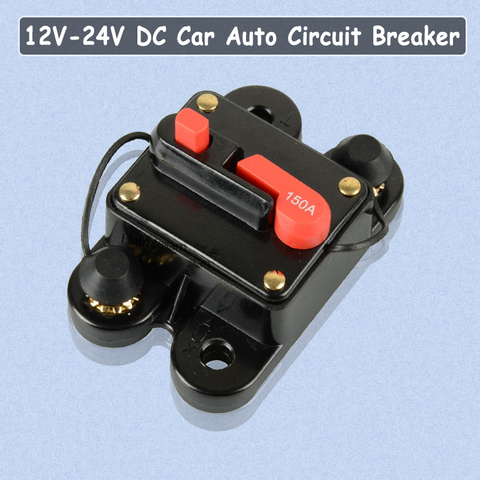 40A 50A 60A 80A 100A 150A 200A 250A 300A AMP 12-24V CIRCUITO DE CC interruptor coche fusible automático restablecer opcional de coche de Audio en línea ► Foto 1/6