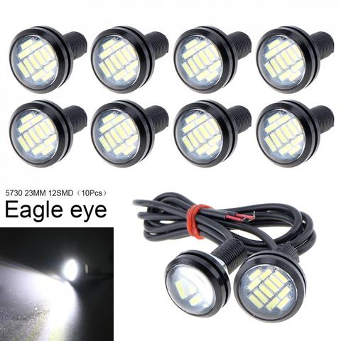 Luz LED de alto poder para coche, faro DRL antiniebla automático, 10 unidades por lote, 23mm, 4014, 12SMD, luz trasera de parada, 12V ► Foto 1/6