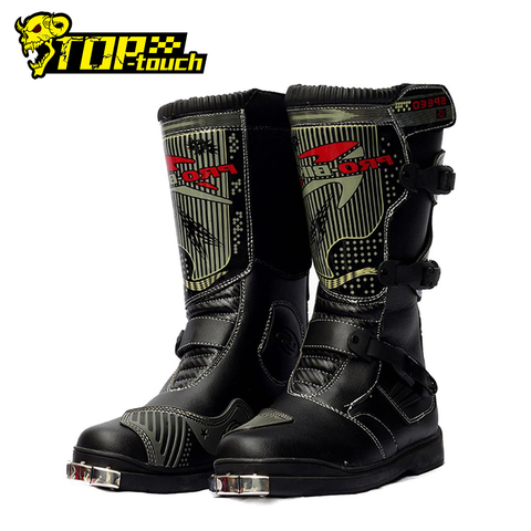 Botas de Moto PRO-BIKER Botas de PU impermeables para hombre Botas de Moto Motocross zapatos de protección de motocicleta Botas largas de muslo ► Foto 1/6