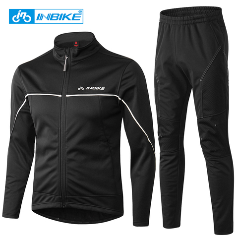 INBIKE-ropa de ciclismo para hombre, chaqueta de manga larga gruesa a prueba de viento, equipo para bicicleta de montaña, invierno y otoño ► Foto 1/1