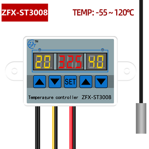 Termostato Digital de ZFX-ST3008, controlador de temperatura multifunción inteligente, tiempo de control, temperatura electrónica ajustable, 40% de descuento ► Foto 1/6