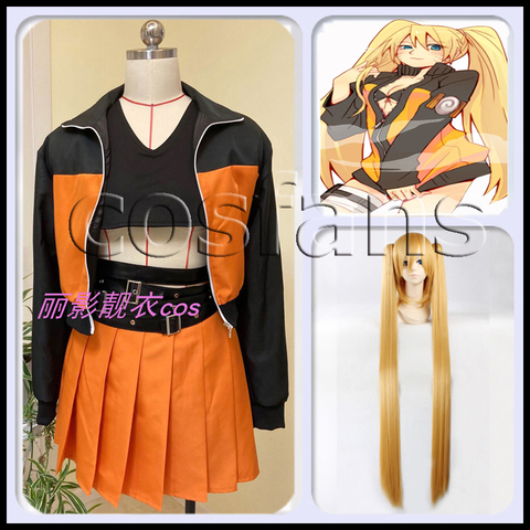 Naruto-vestido de Naruto Uzumaki para mujer, reversión sexo, uniforme de fiesta de Navidad, traje de Halloween, disfraz personalizado de cualquier tamaño ► Foto 1/6