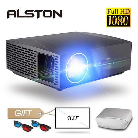 ALSTON F30 F30UP Full HD 1080P Proyector 4K 6500 lúmenes cine Proyector Beamer Android WiFi Bluetooth HDMI con regalo ► Foto 1/6