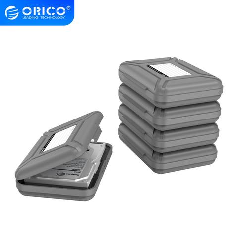 ORICO-caja protectora HDD de 3,5 pulgadas, 5 uds., estuche de almacenamiento impermeable para disco duro de 3,5 